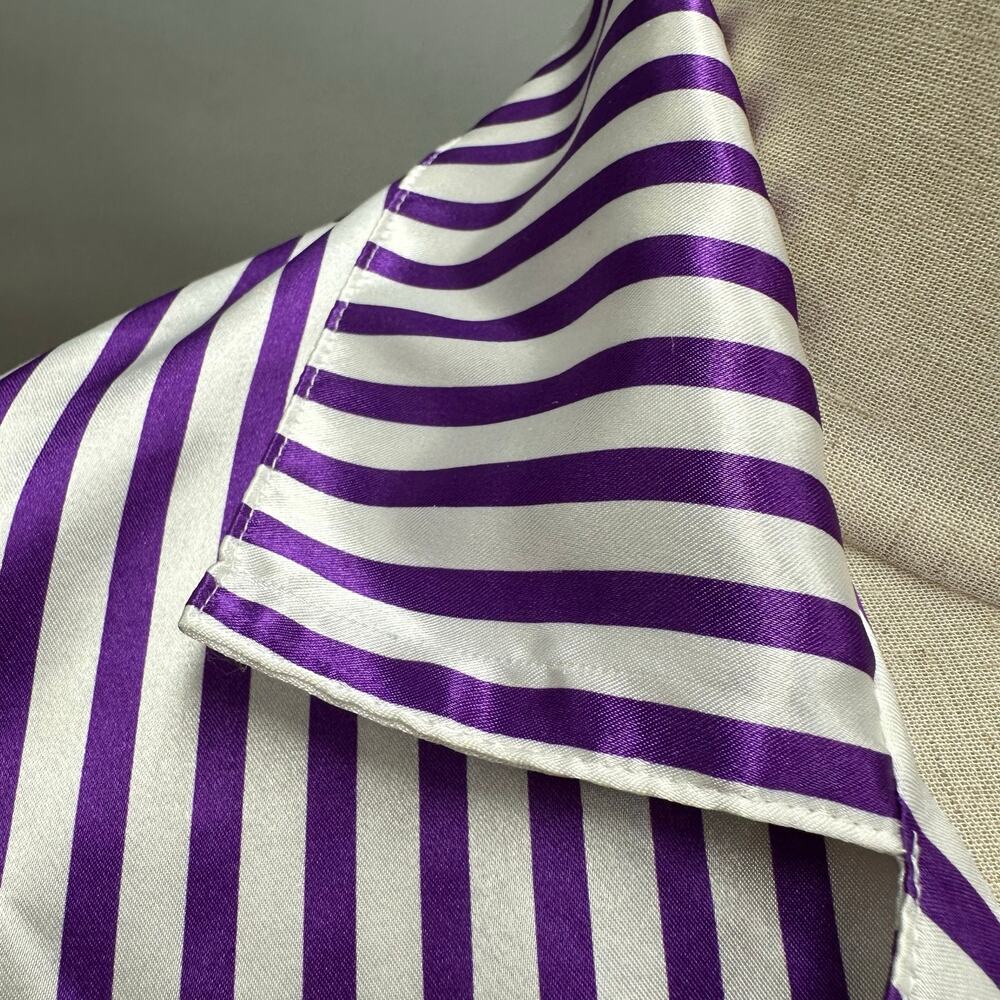 Vintage 90s Victoria's Secret Gold Label Striped satin Sleep Shirt size Small - Picture 7 of 13